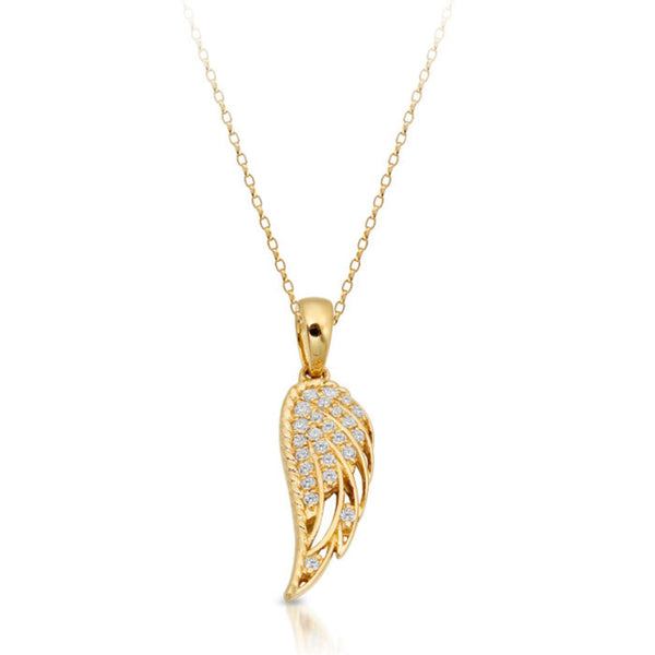 Angel Wing Pendant Small - 9ct Gold