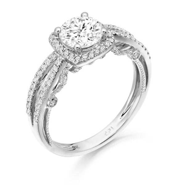 Anible CZ Ring - 9ct White Gold
