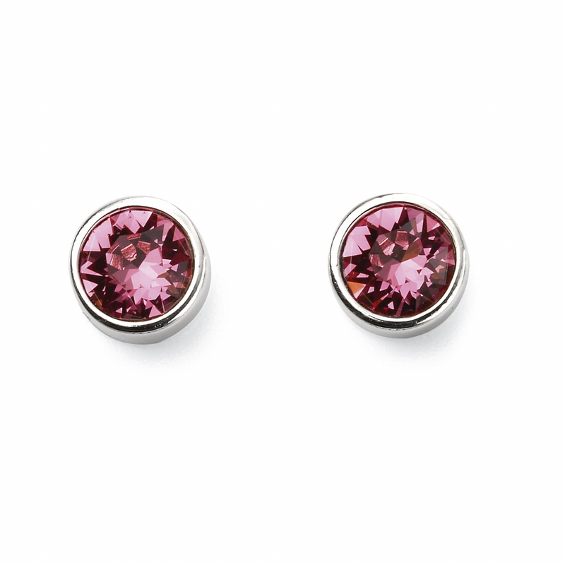 October Birthstone Stud Earrings - Sterling Silver - Hanratty Jewellers