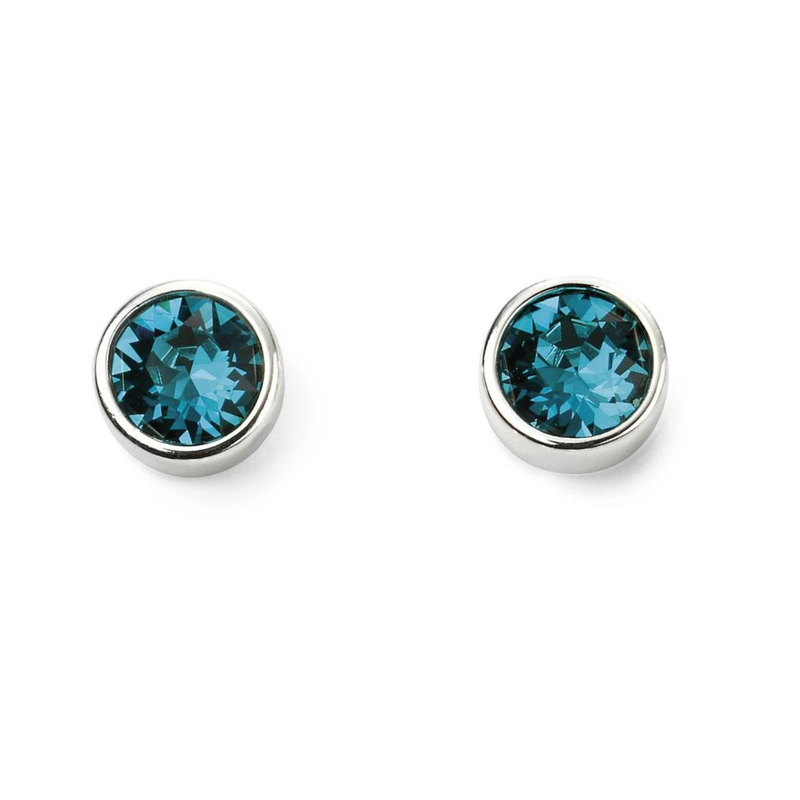 December Birthstone Stud Earrings - Sterling Silver - Hanratty Jewellers