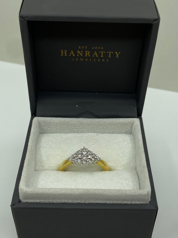 Diamond Cluster Ring - 18ct Gold
