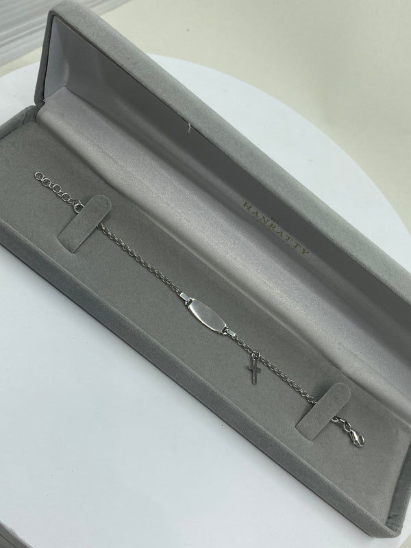 Kids Cross Charm Bracelet - Sterling Silver