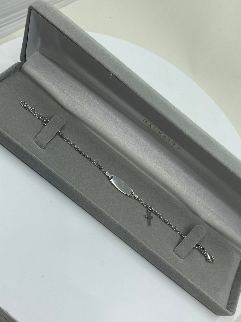 Kids Cross Charm Bracelet - Sterling Silver