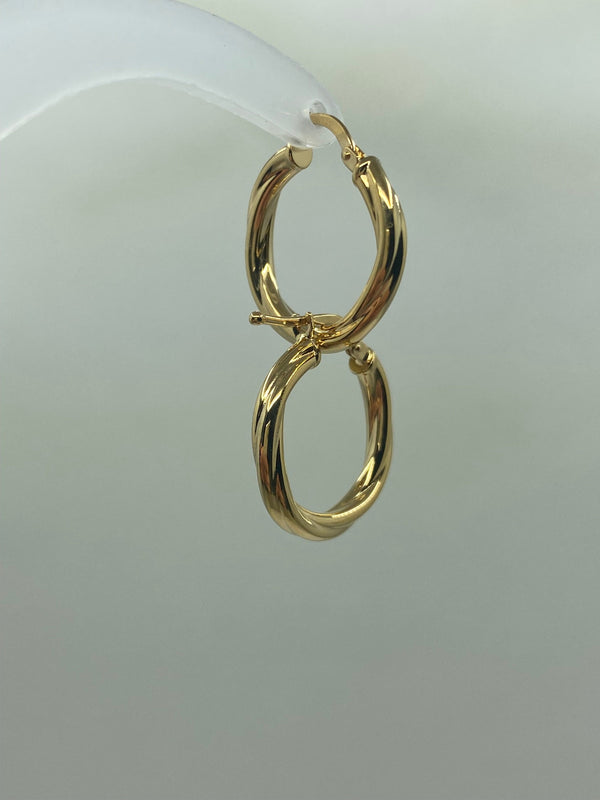 Twist Hoop Earrings - Gold Filled