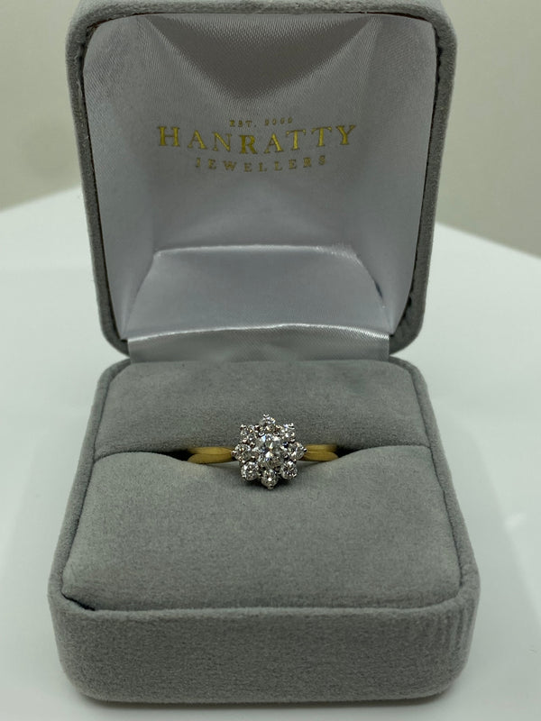 Cluster Diamond Ring - 18ct Gold