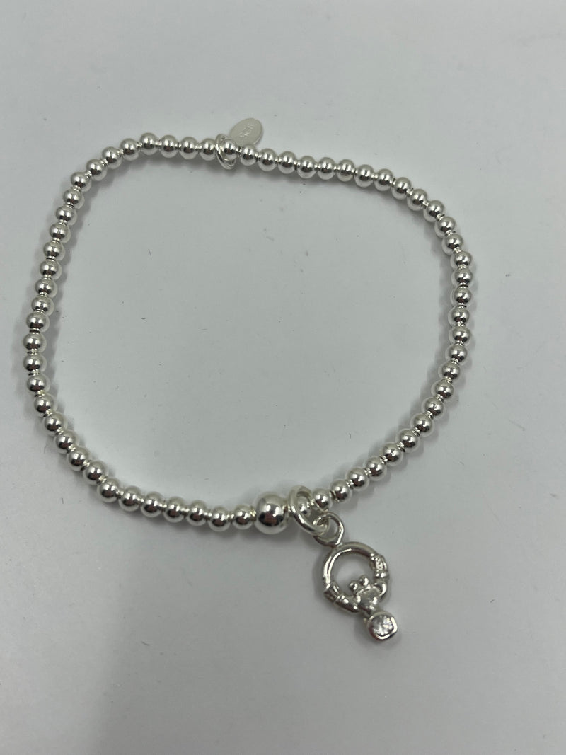 Claddagh Charm Bracelets - Sterling Silver