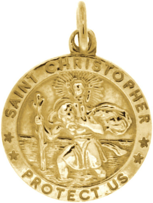 St. Christopher Medal Pendant - 9ct Yellow Gold