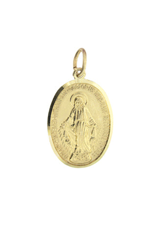 15mm Miraculous Medal - 9ct Yellow Gold