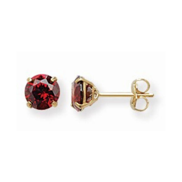 Gold Birthstone Stud Earrings - 9ct Gold January