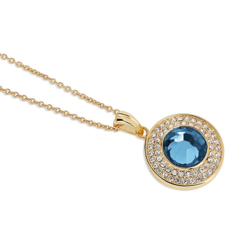 Montana Coloured Stone Pendant - Gold Plated