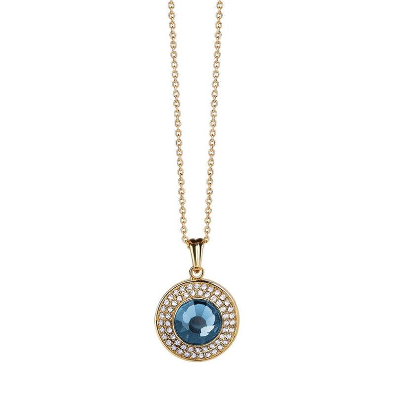 Montana Coloured Stone Pendant - Gold Plated