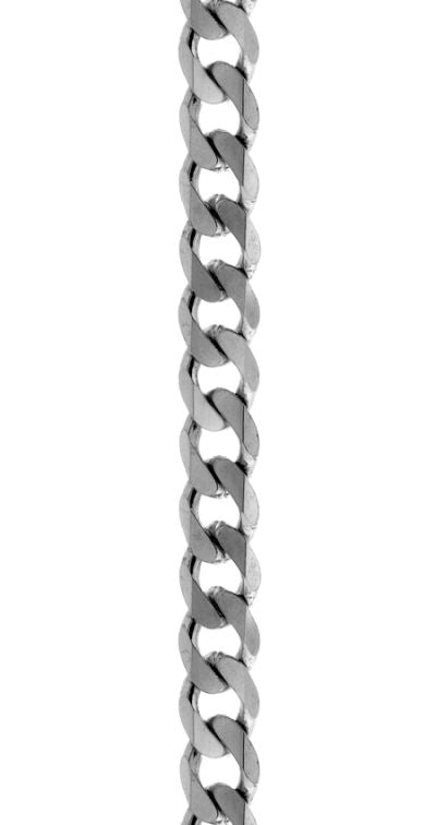 3.5mm Diamond Cut Curb Chain - Sterling Silver