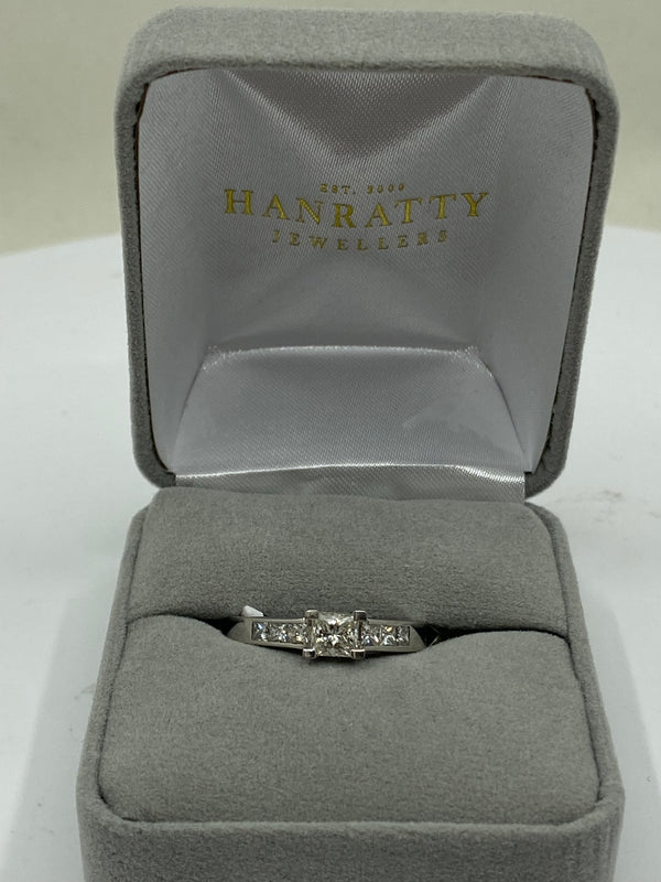 Princess Cut Diamond Ring - 18ct Gold