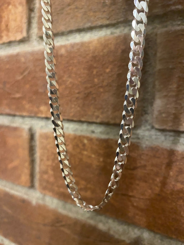 Traditional Classic Curb Chain 5.4mm - Sterling Silver