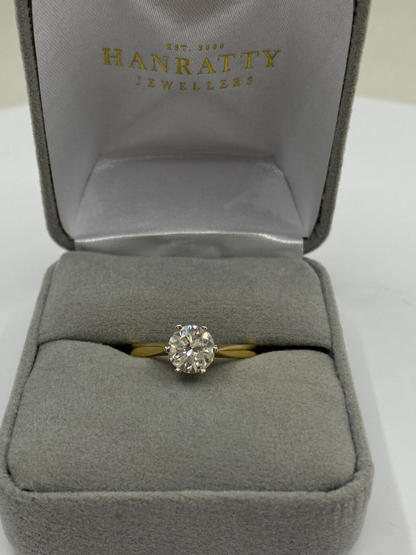 Solitare Diamond Ring - 18ct Gold