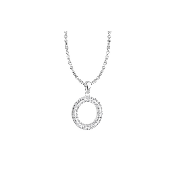 Circle Pendant Multi Clear Stones Newbridge Silverware