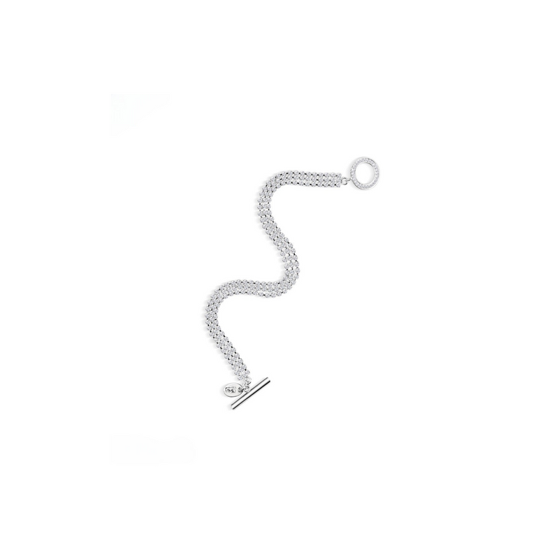 Triple Strand Bracelet With Clear Stones Newbridge Silverware