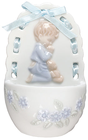 Praying Boy Porcelain Font