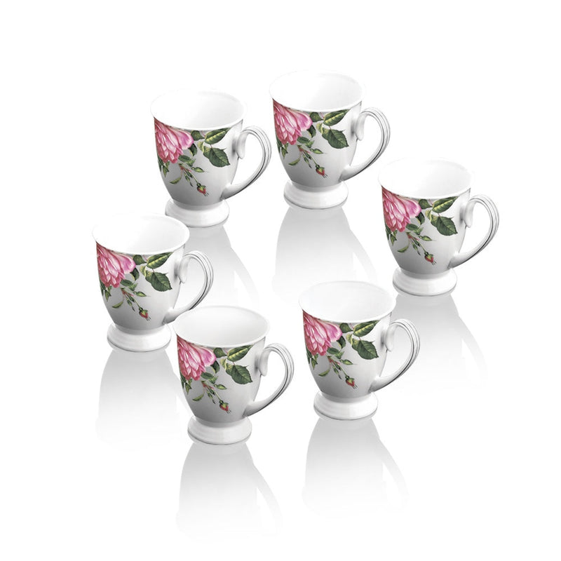 Rose Collection Set of 6 Mugs