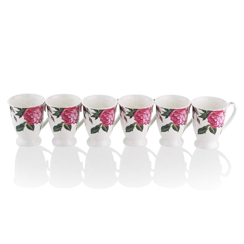 Rose Collection Set of 6 Mugs