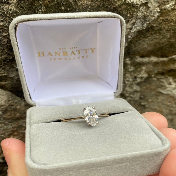 Pear Shaped CZ Promise Ring - 9ct Gold