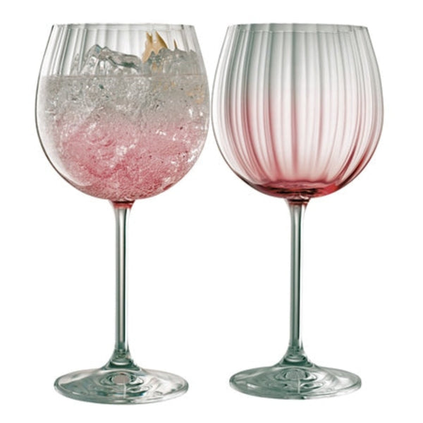 Elegance Gin & Tonic Glass Pair - Blush