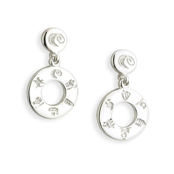 History of Ireland Drop Earrings - Sterling Silver