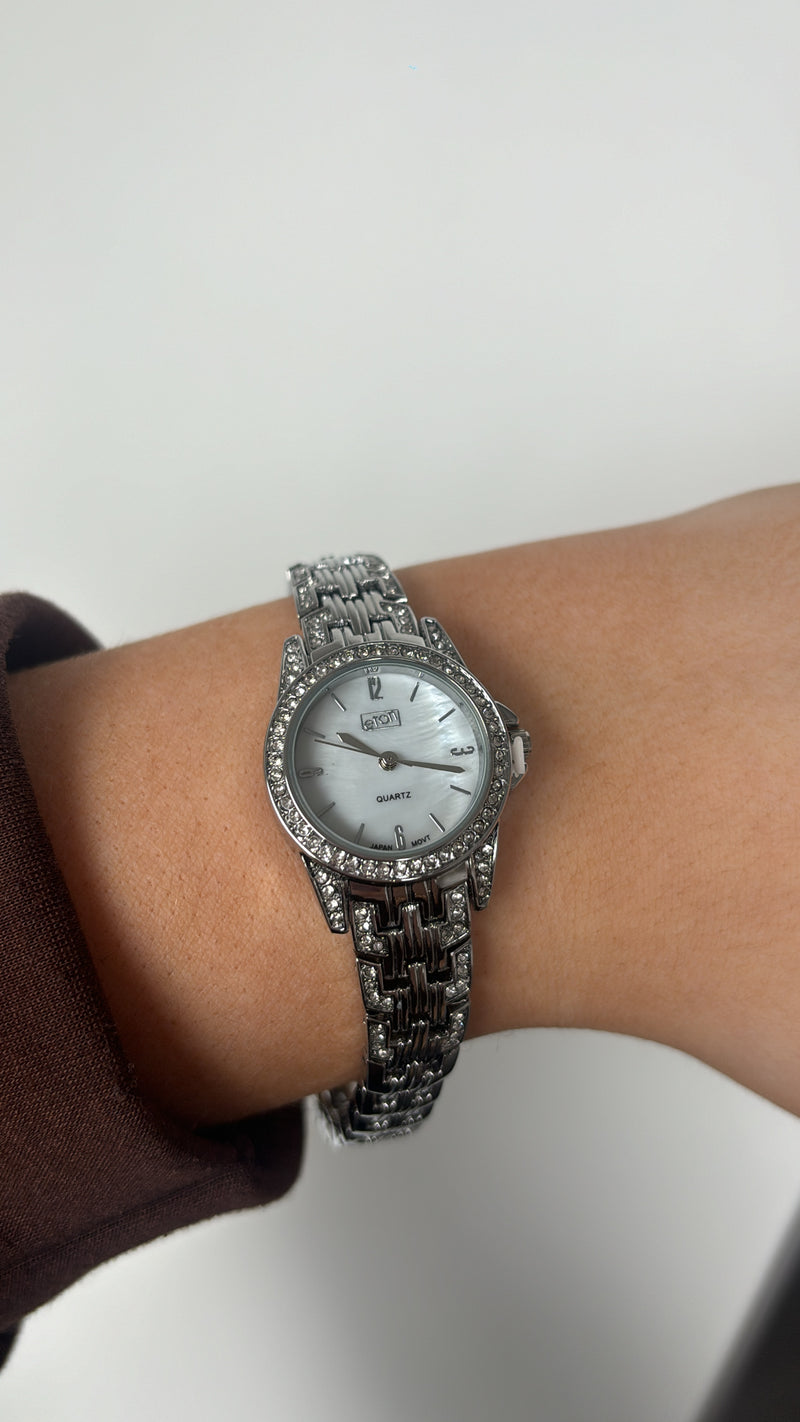 Eton Silver Diamante Watch