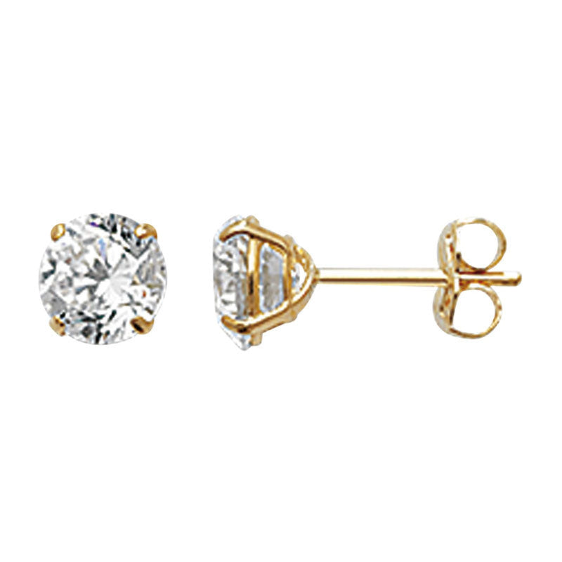 Gold Birthstone Stud Earrings - 9ct Gold april