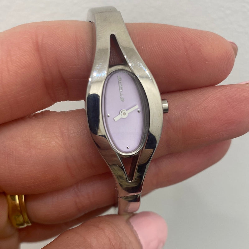 Accurist Ladies Silver Watch With Purple Dial