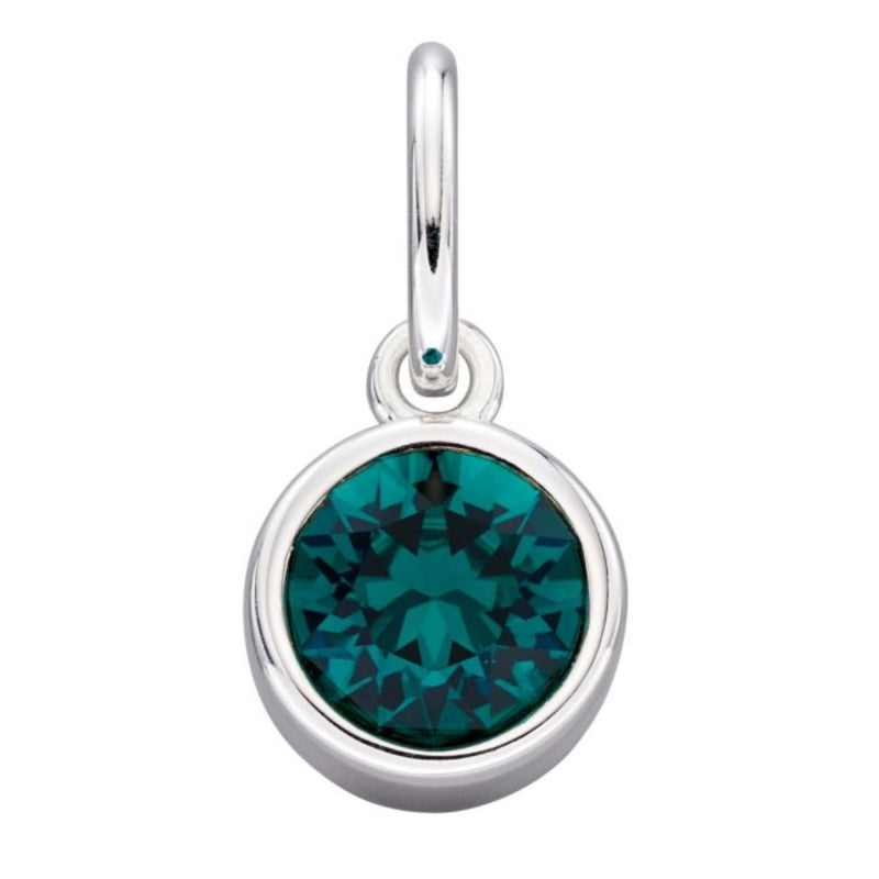 Crystal Birthstone Charm - Sterling Silver