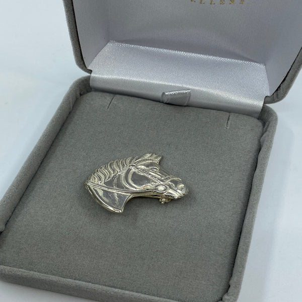 Horse Head Pin - Sterling Silver