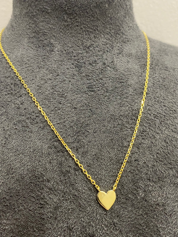 Heart Necklace - Silver Gold Plated