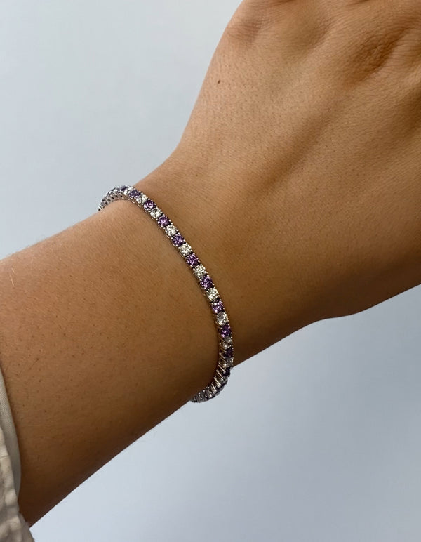 3mm CZ Tennis Bracelet - Sterling Silver