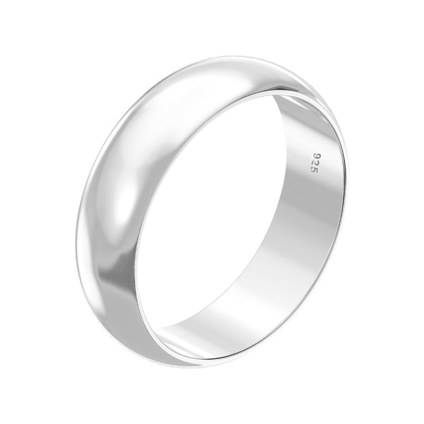 Silver 5mm Wedding Band - Sterling Silver