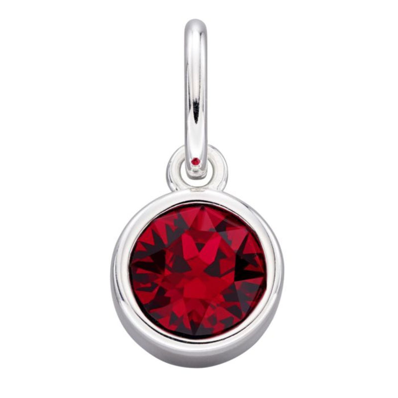 Crystal Birthstone Charm - Sterling Silver