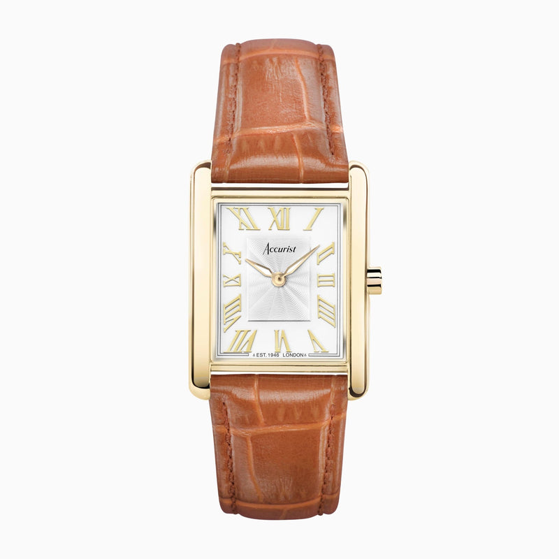 Accurist Ladies Tan Leather Strap Watch