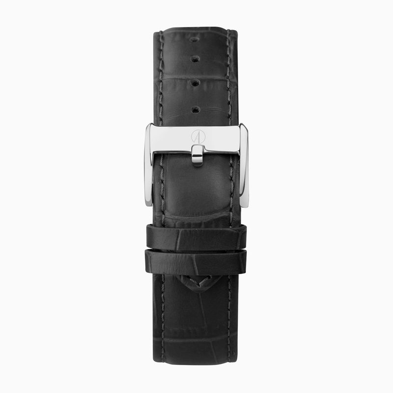 Accurist Gents Black Leather Strap Watch