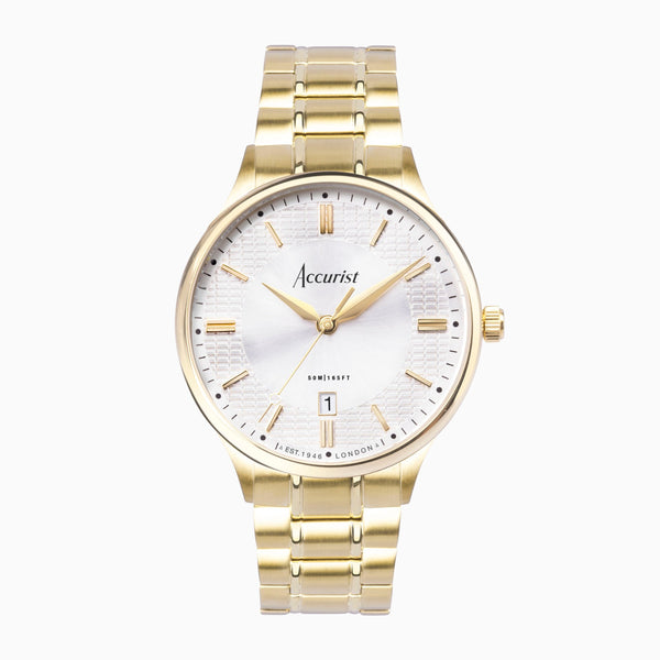Accurist Gents Gold Stainless Steel Bracelet Watch