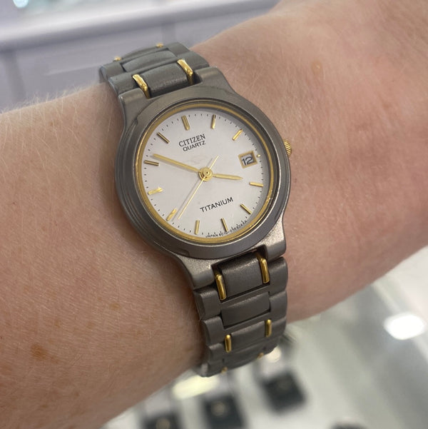 Two-Tone Titanium Bracelet Watch