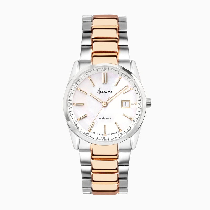 Accurist Ladies Two Tone Stainless Steel Bracelet Watch