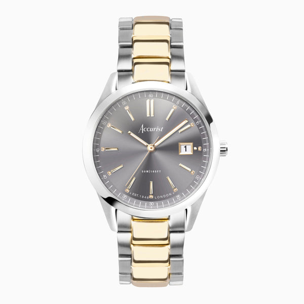 Accurist Gents Two Tone Stainless Steel Bracelet Watch
