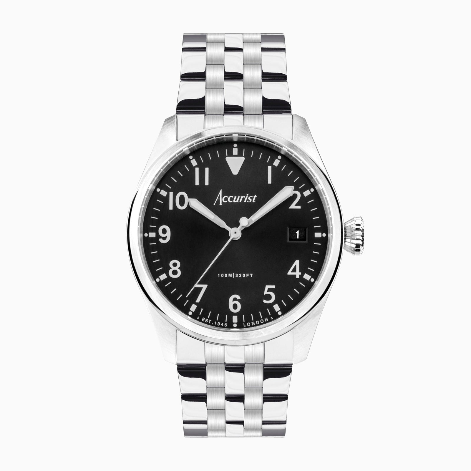 Accurist Gents Stainless Steel Bracelet Watch – Hanratty Jewellers