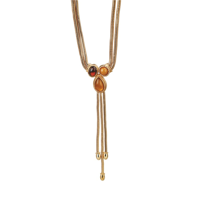 Gold Plated Tassel Necklace