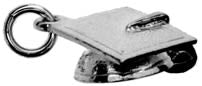Mortarboard charm - Sterling Silver