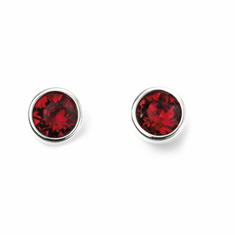 July Birthstone Stud Earrings - Sterling Silver - Hanratty Jewellers