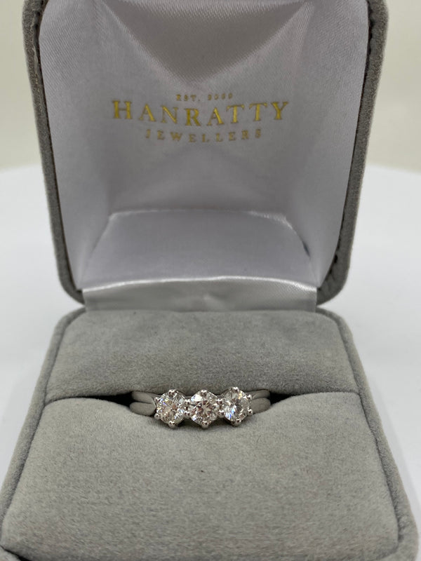 Triology Brilliant Cut Diamond Ring - 18ct Gold