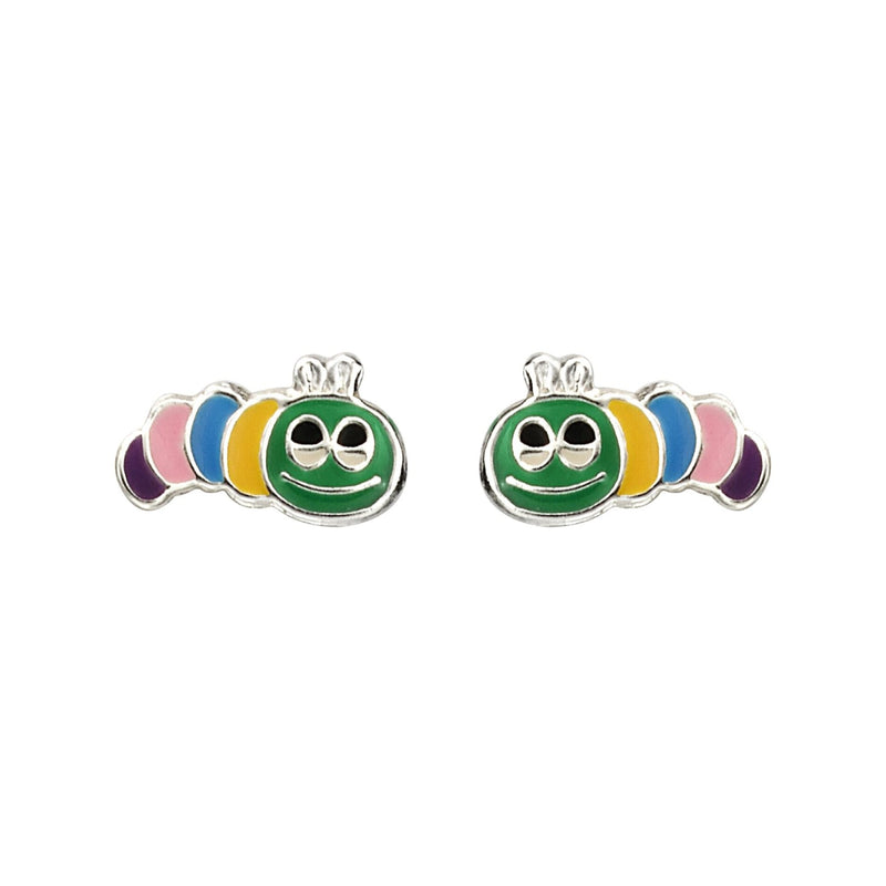Colourful Caterpillar Stud Earrings