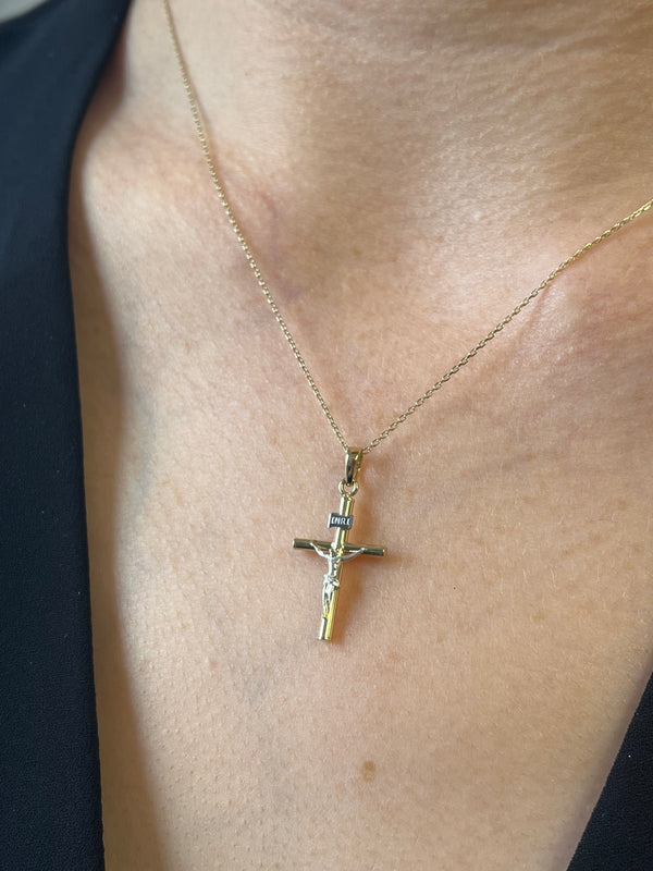 Crucifix Necklace - 9ct Yellow Gold