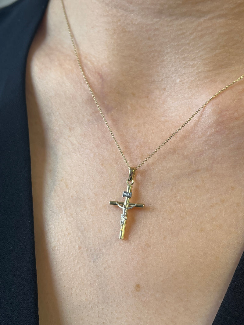 Crucifix Necklace - 9ct Yellow Gold